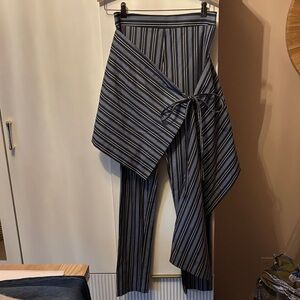 PALMER HARDING Striped Trouser with Skirt Overlay Size 4/6